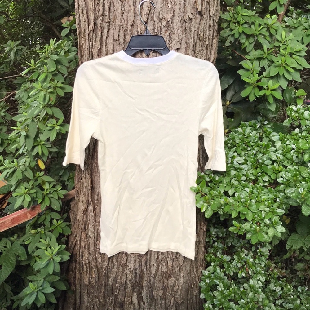 Levi’s Kids Women’s Men’s SS Ribbed Thermal Cream Tee Shirt Cotton Cashmere 3